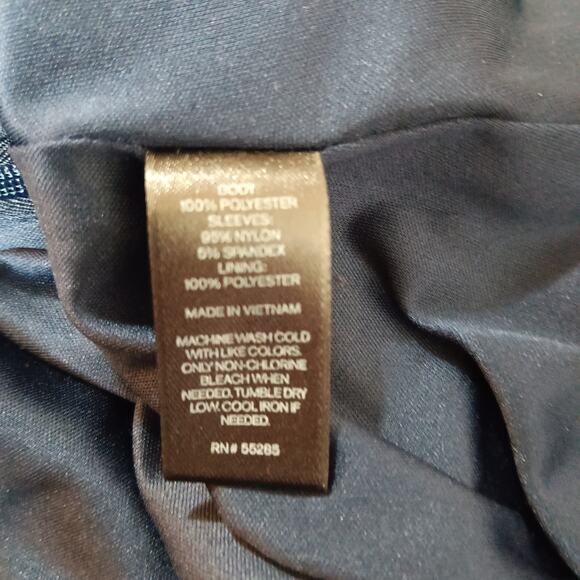 EXPRESS Dress Whimsigoth Black Fishnet Straps Circle Bias Cut Size 6‎ Navy Blue - Picture 11 of 12